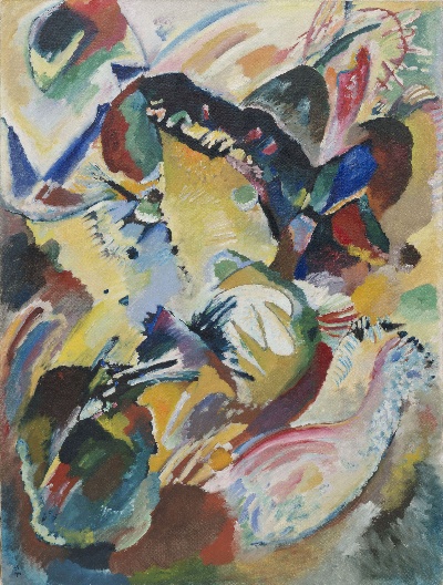 康丁斯基作品的油画作品-Vasily Kandinsky - Panel for Edwin R. Campbell No. 2