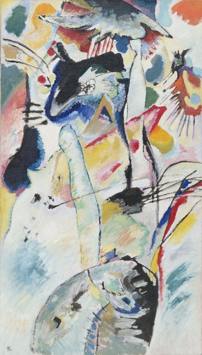 康丁斯基作品的油画作品-Vasily Kandinsky - Panel for Edwin R. Campbell No. 3