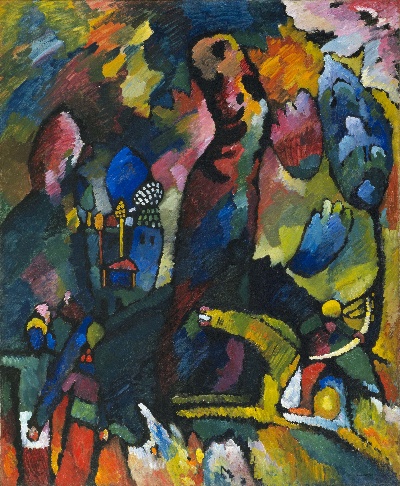 康丁斯基作品的油画作品-Vasily Kandinsky - Picture with an Archer