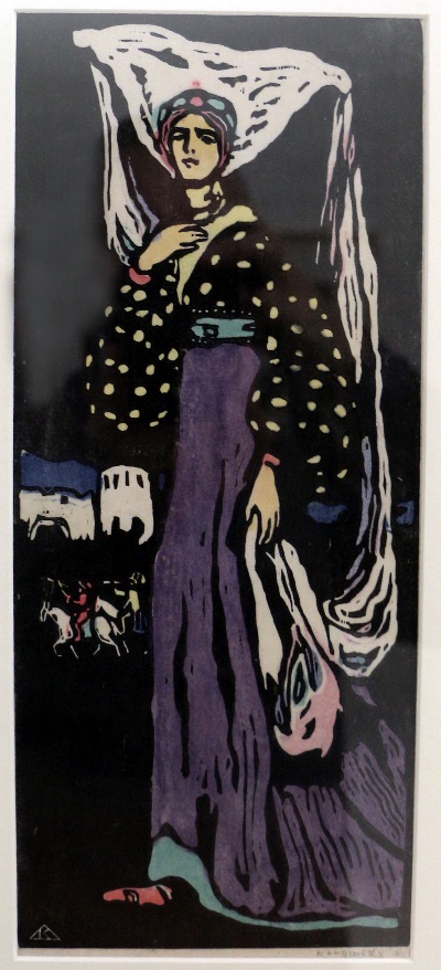 康丁斯基作品的油画作品-Vassily_kandinsky,_die_nacht,_grand_version_(la_notte),_1903,_xilografia