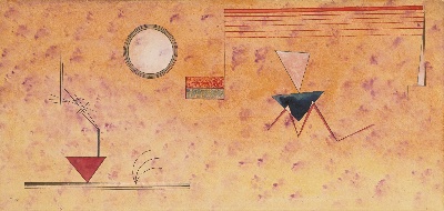 康丁斯基作品的油画作品-WASSILY KANDINSKY-GERADE UND SCHIEF (STRAIGHT AND SLANTED)