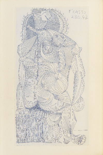 毕加索立体主义作品3的油画作品-349#毕加索MH003