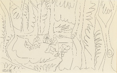 毕加索立体主义作品3的油画作品-352#毕加索MH003