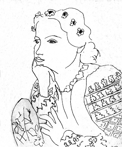 马蒂斯素描作品的油画作品-483 马蒂斯