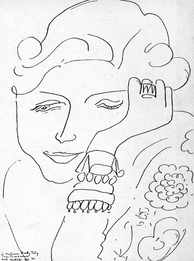 马蒂斯素描作品的油画作品-498 马蒂斯