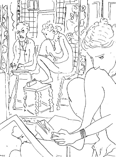 马蒂斯素描作品的油画作品-503 马蒂斯