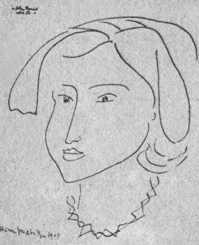 马蒂斯素描作品的油画作品-492 马蒂斯