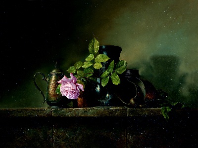 古典花卉 (11)的油画作品-154#MH007-550