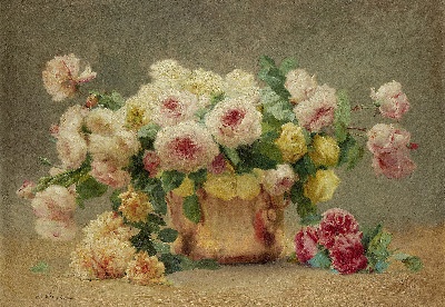 古典花卉 (11)的油画作品-249#MH007-550