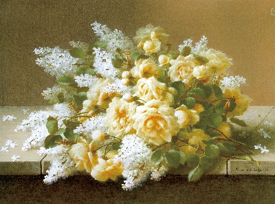 古典花卉 (8)的油画作品-007#MH007-150