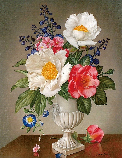 古典花卉 (8)的油画作品-009#MH007-150