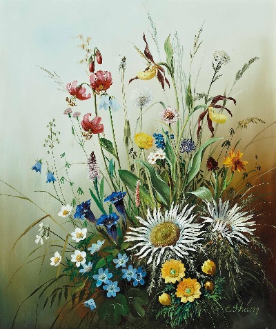 古典花卉 (9)的油画作品-147#MH007-150