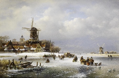 十九世纪荷兰风景画作精选集的油画作品-十九世纪荷兰风景画精选- (2)
