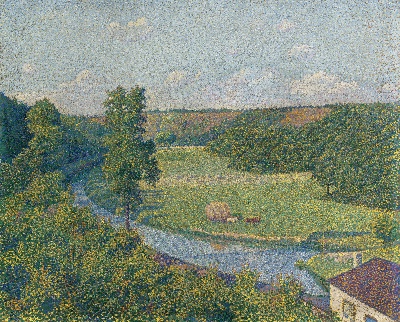 印象派图集1的油画作品-THEO VAN RYSSELBERGHE-LA VALLEE DE LA SAMBRE