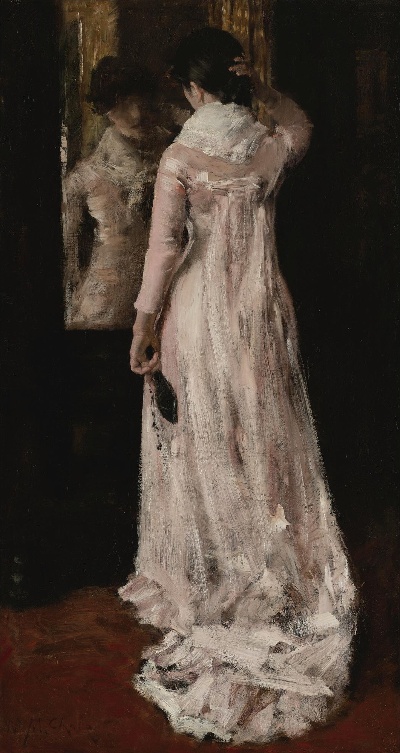 印象派图集1的油画作品-William Merritt Chase-I THINK I AM READY NOW