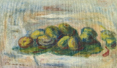 印象派图集1的油画作品-Pierre-Auguste Renoir-NATURE MORTE AUX AMANDES