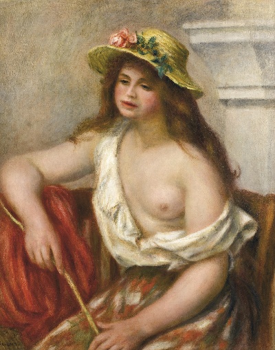 印象派图集1的油画作品-Pierre-Auguste Renoir-LA BOHEMIENNE 
