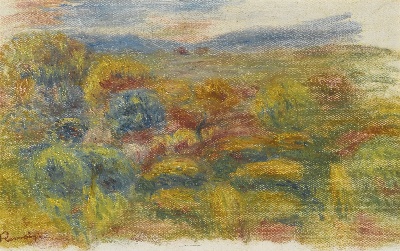 印象派图集1的油画作品-Pierre-Auguste Renoir-LA COLLINE ROUGE