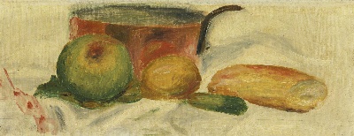 印象派图集1的油画作品-Pierre-Auguste Renoir-POELON ET FRUITS