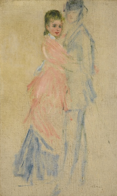 印象派图集1的油画作品-Pierre-Auguste Renoir-LA DANSE, ETUDE POUR LE MOULIN DE LA GALETTE