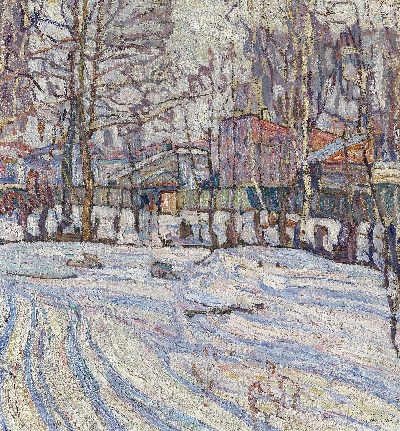 印象派图集2的油画作品-Abraham Manievich-WINTER