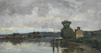印象派图集2的油画作品-Albert Lebourg-LA SEINE A CANTELEAU EN ETE