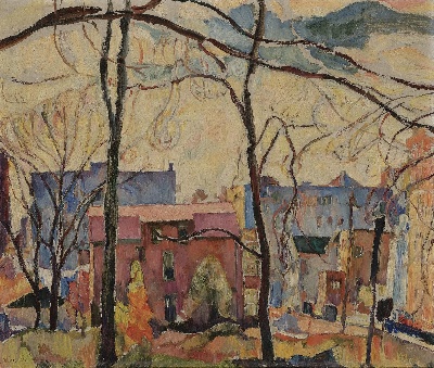 印象派图集2的油画作品-Abraham Manievich-FALL DAY, CIRCA 1920S