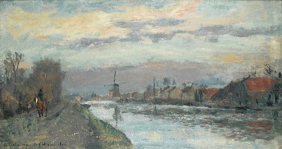 印象派图集2的油画作品-Albert Lebourg-PAYSAGE DE DELFSHAVEN