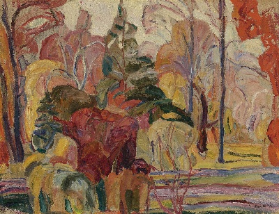 印象派图集2的油画作品-Abraham Manievich-FALL SCENE