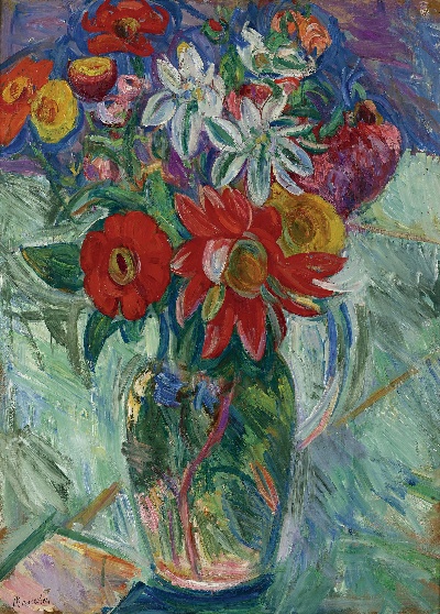 印象派图集2的油画作品-Abraham Manievich-FLOWERS