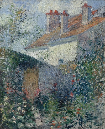 印象派图集3的油画作品-Camille Pissarro-MAISONS A PONTOISE