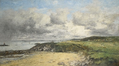 印象派图集3的油画作品-Eugene Boudin-ENVIRONS DE PORTRIEUX