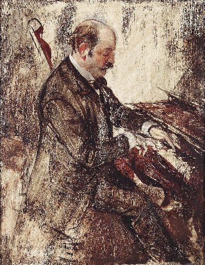 印象派图集4的油画作品-Giovanni Boldini-Der Pianist