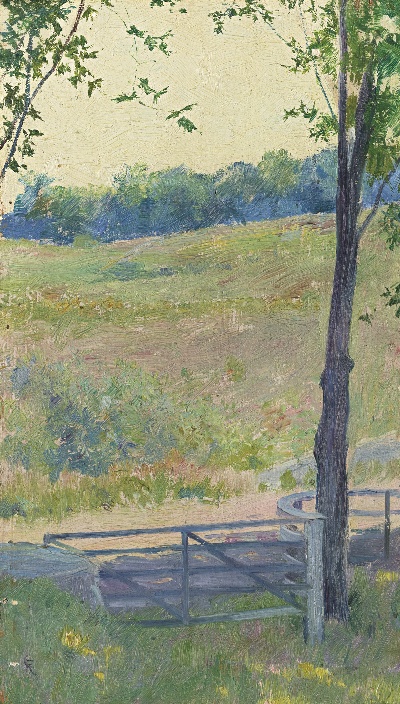 印象派图集4的油画作品-Guy Rose-SPRING LANDSCAPE