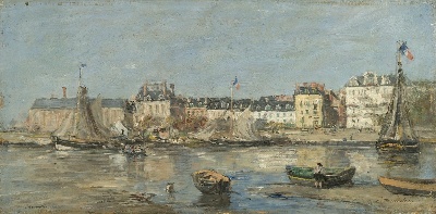 印象派图集4的油画作品-Eugene Boudin-TROUVILLE, LE PORT7