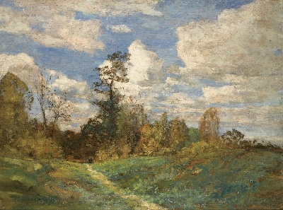 印象派图集4的油画作品-Eugene Boudin-PAYSAGE BOISE