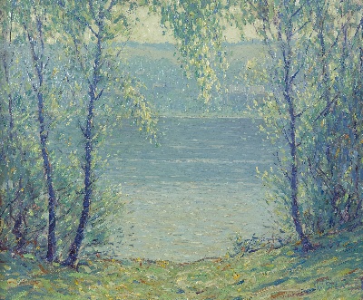 印象派图集4的油画作品-George J. Stengel-THE VOICE OF SPRING
