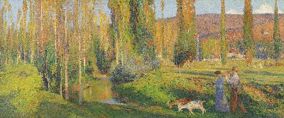 印象派图集5的油画作品-Henri Martin-LA JOIE DE VIVRE