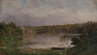 印象派图集6的油画作品-Jasper Francis Cropsey-ON THE LAKE