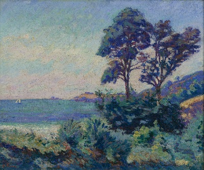 印象派图集6的油画作品-Jean-Baptiste-Armand Guillaumin-MARINE A SAINT-PALAIS