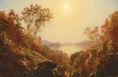 印象派图集6的油画作品-Jasper Francis Cropsey-THE GREENWOOD LAKE