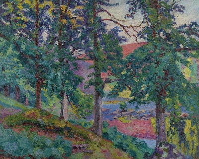 印象派图集6的油画作品-Jean-Baptiste-Armand Guillaumin-PAYSAGE DE LA CREUSE3