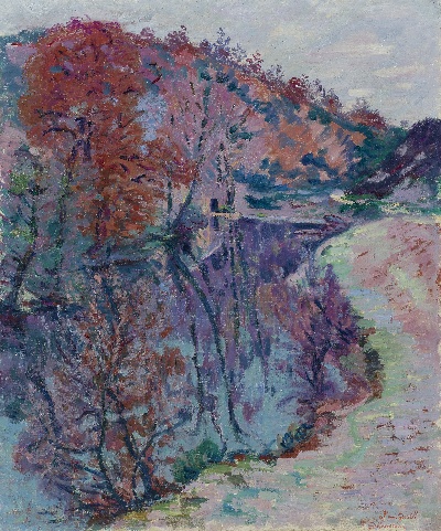 印象派图集6的油画作品-Jean-Baptiste-Armand Guillaumin-BORDS DE LA SEDELLE, CROZANT