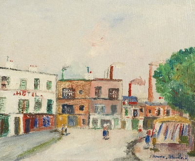 印象派图集7的油画作品-Maurice Utrillo-USINES DE BANLIEUE