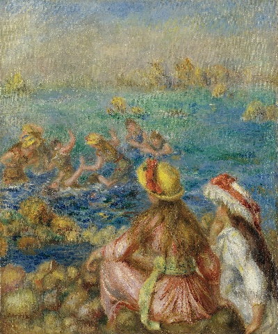 印象派图集7的油画作品-Pierre-Auguste Renoir-BAIGNEUSES