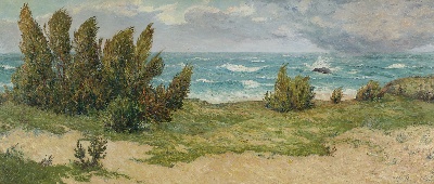 印象派图集7的油画作品-Maxime Maufra-LE VENT 