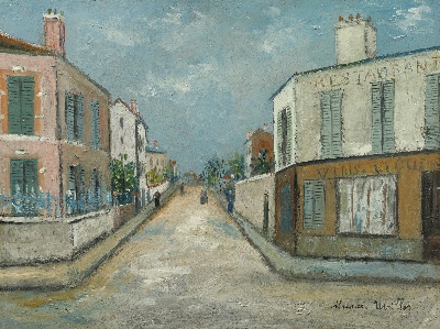 印象派图集7的油画作品-Maurice Utrillo-RUE DE BANLIEUE2