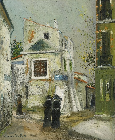 印象派图集7的油画作品-Maurice Utrillo-RUE ST. VINCENT