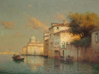威尼斯印象的油画作品-威尼斯印象MH033=068