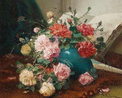 古典油画高清图集的油画作品-古典花卉静物油画 (20)